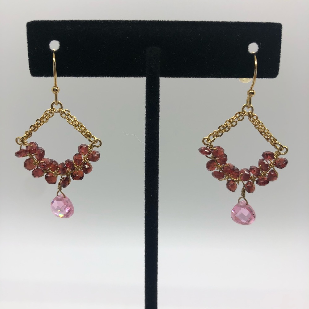 handmade semi precious earrings